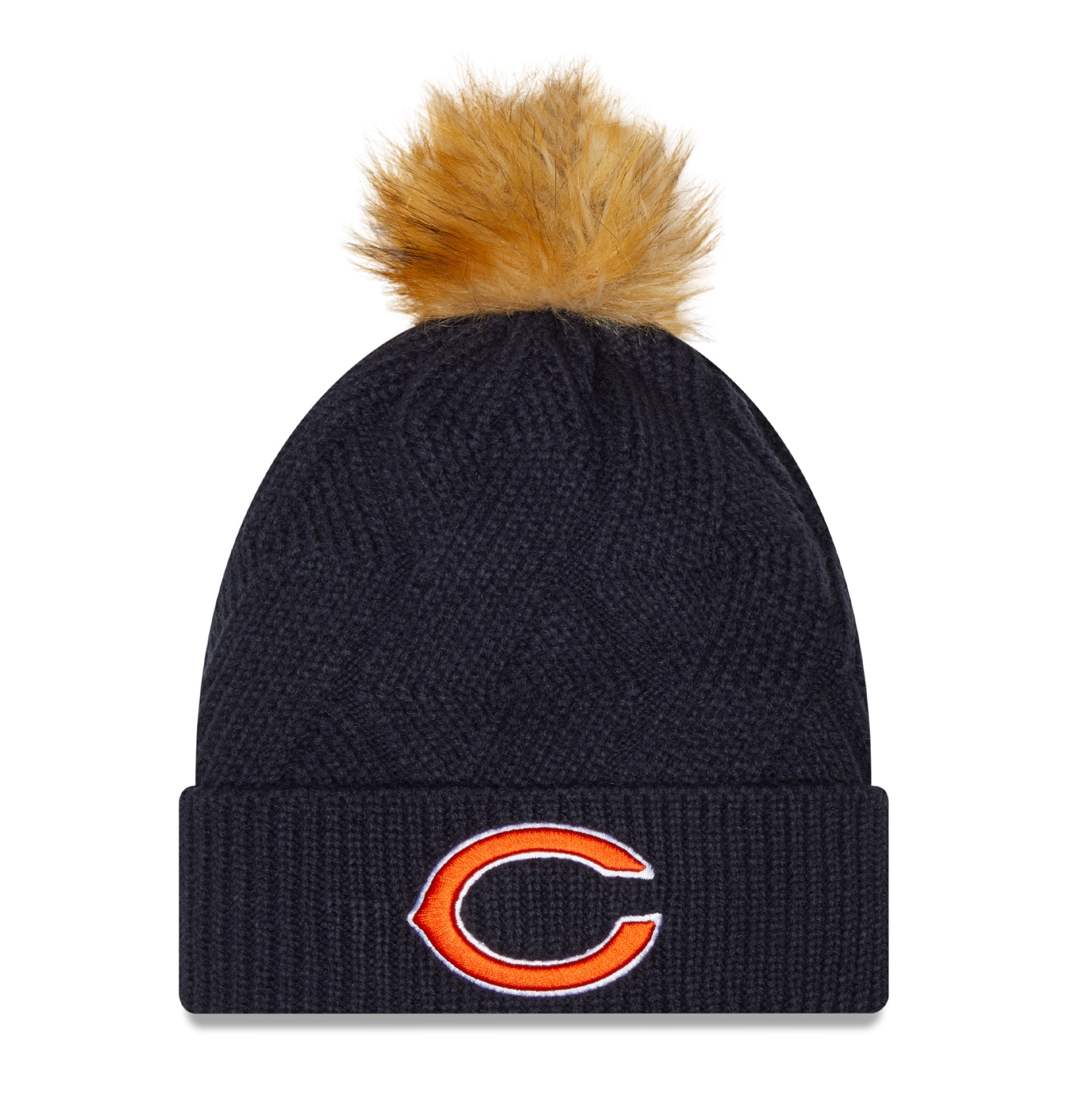 womens new era navy chicago bears snowy cuffed knit hat with pom Collection | Bears Jerseys NFL Fan Gear