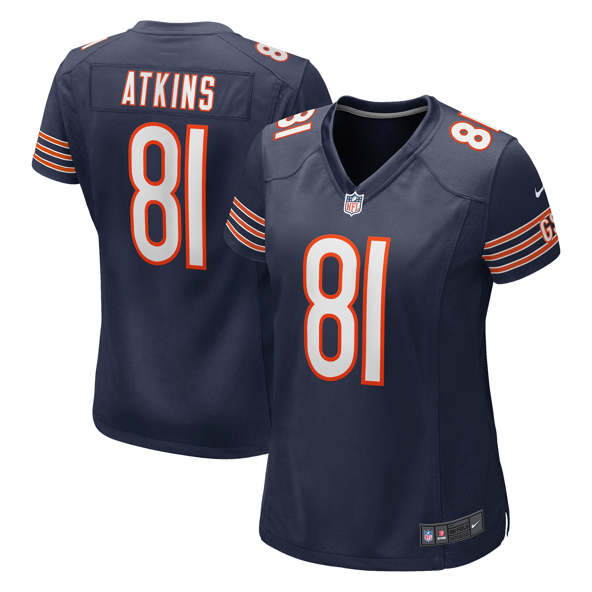 womens nike doug atkins navy chicago bears game retired player jersey Collection | Bears Jerseys NFL Fan Gear