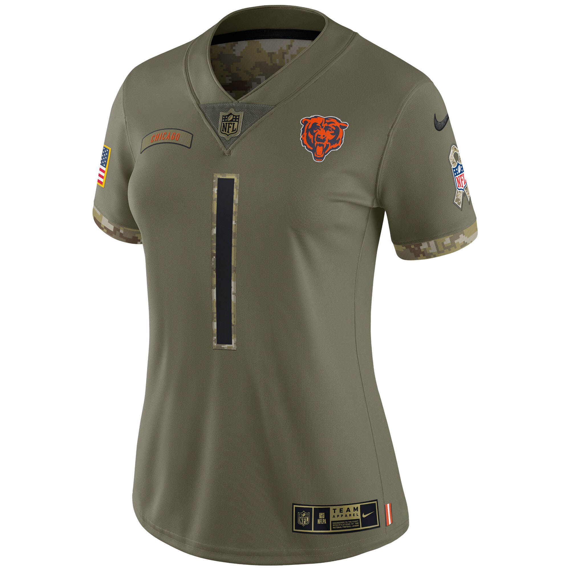 womens nike justin fields olive chicago bears salute to service limited jersey Collection | Bears Jerseys NFL Fan Gear