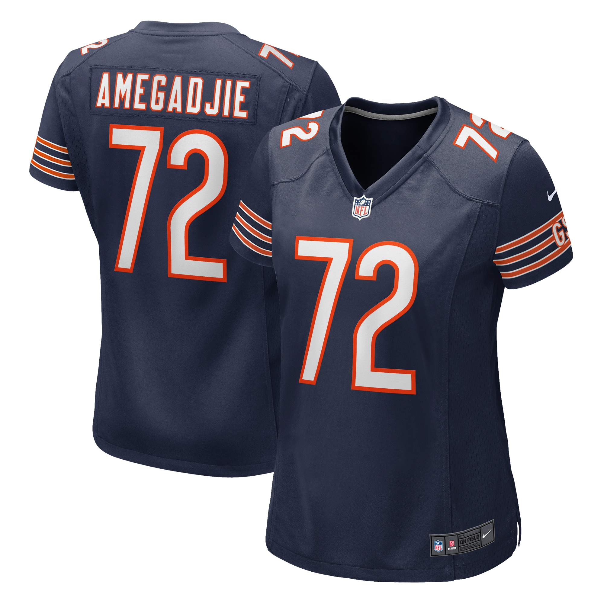 womens nike kiran amegadjie navy chicago bears game jersey Collection | Bears Jerseys NFL Fan Gear