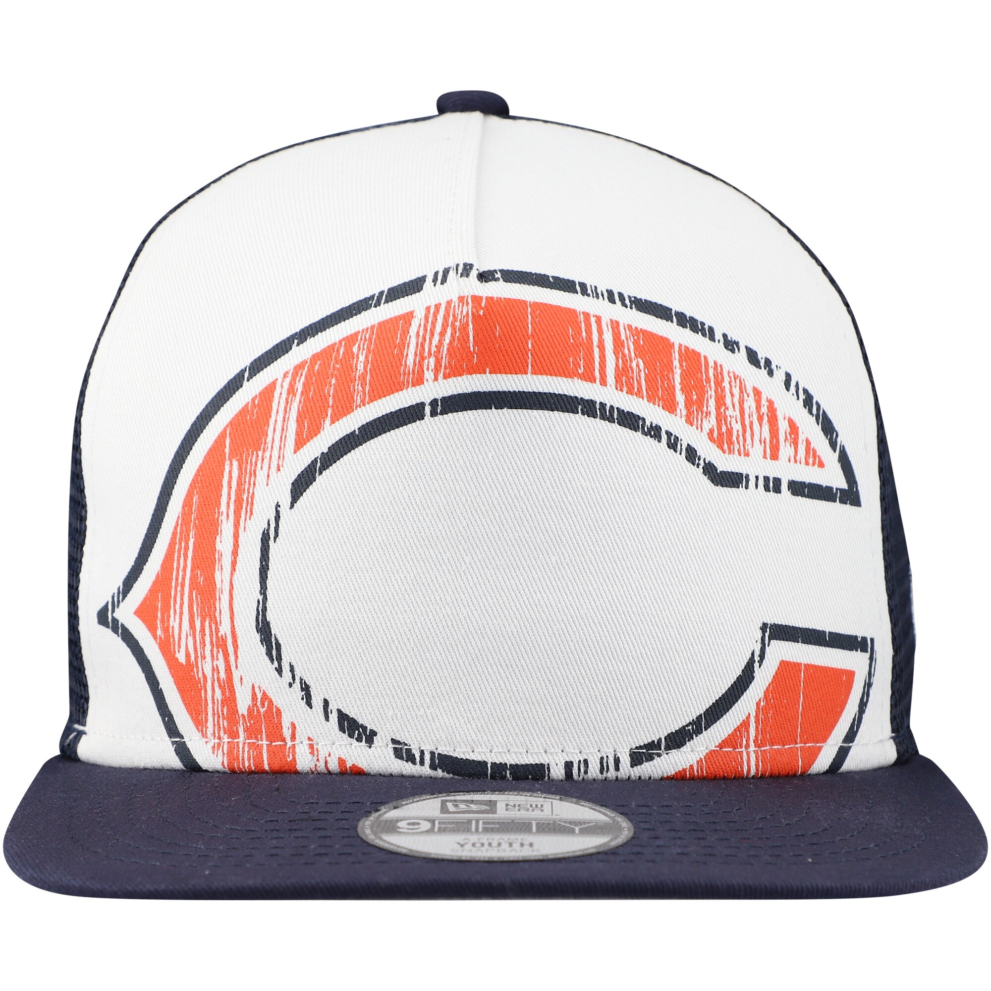 youth new era whitenavy chicago bears distressed 9fifty a-frame snapback hat Collection | Bears Jerseys NFL Fan Gear
