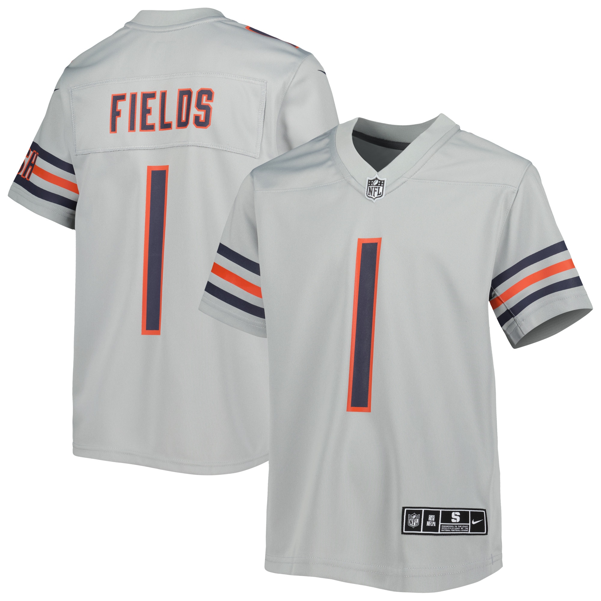 youth nike justin fields gray chicago bears inverted game jersey Collection | Bears Jerseys NFL Fan Gear